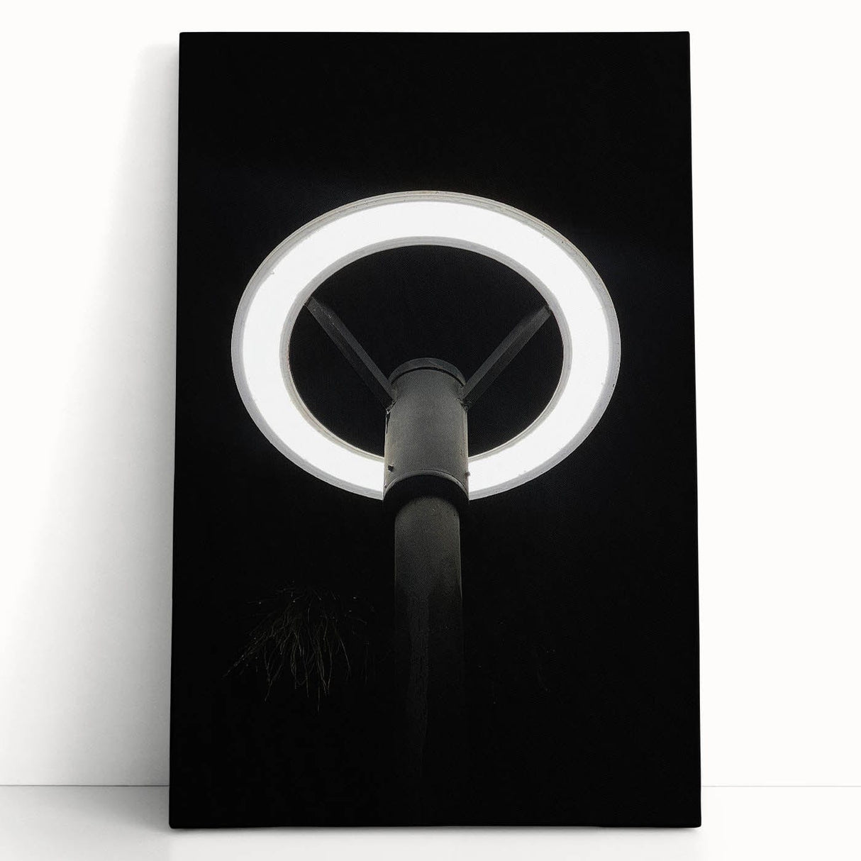Modern Urban Landscape Art – Minimalist Circular Streetlamp