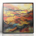 Fiery Horizon – Earthen Harmony Interior Design Art in Warm Hues