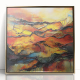 Fiery Horizon – Earthen Harmony Interior Design Art in Warm Hues