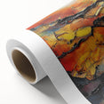 Fiery Horizon – Earthen Harmony Interior Design Art in Warm Hues