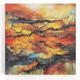 Fiery Horizon – Earthen Harmony Interior Design Art in Warm Hues