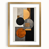 Modern Abstract Art – Gold and Black Geometric Canvas Wall Décor