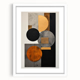 Modern Abstract Art – Gold and Black Geometric Canvas Wall Décor