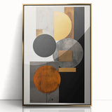Modern Abstract Art – Gold and Black Geometric Canvas Wall Décor