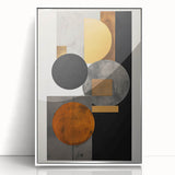Modern Abstract Art – Gold and Black Geometric Canvas Wall Décor