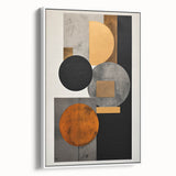 Modern Abstract Art – Gold and Black Geometric Canvas Wall Décor