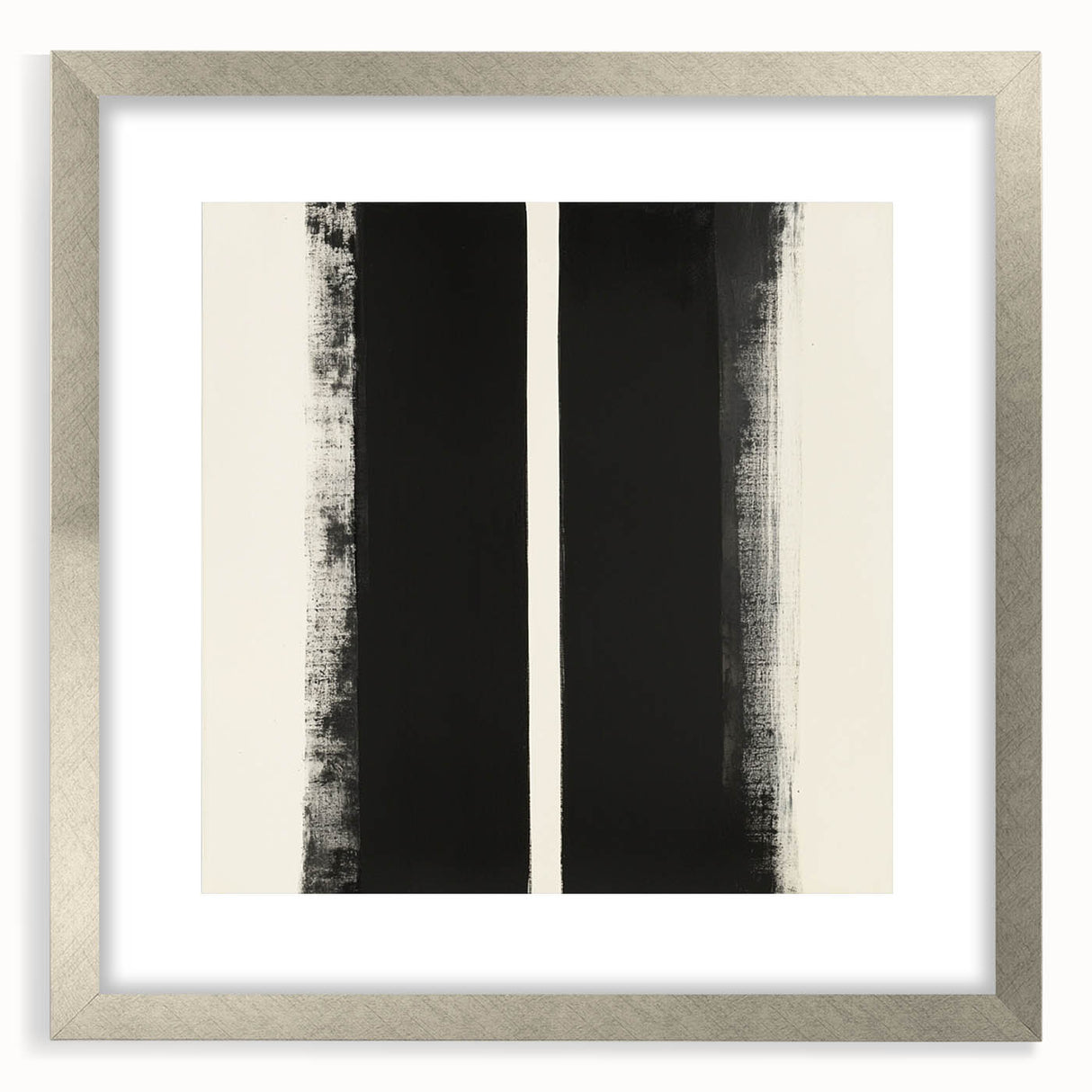 Minimalist Abstract Geometric Wall Art – Black & White Canvas Print