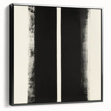 Minimalist Abstract Geometric Wall Art – Black & White Canvas Print
