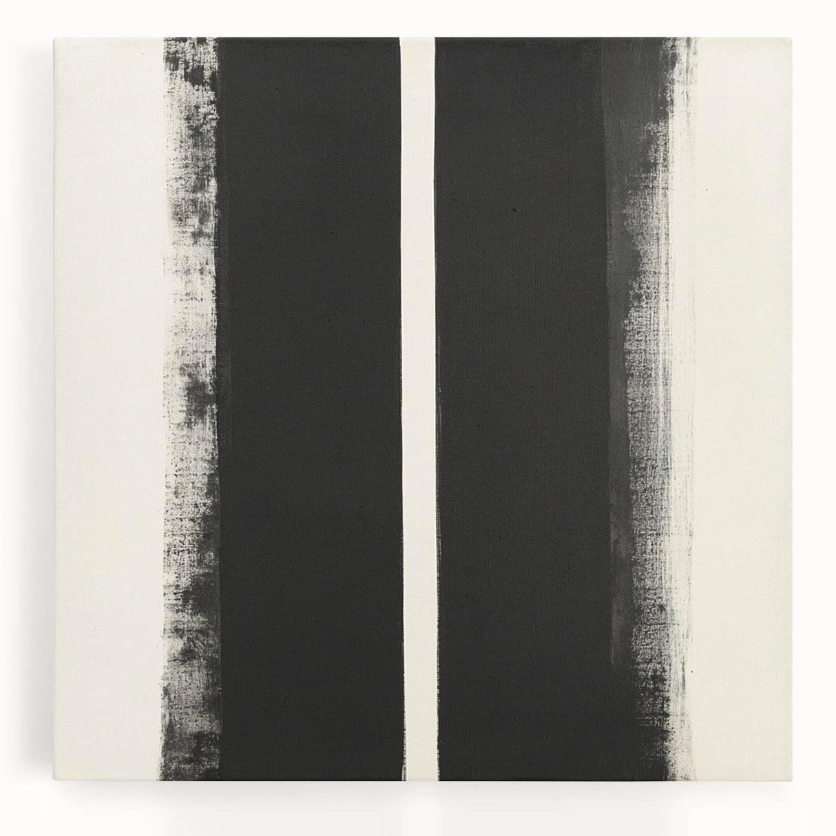 Minimalist Abstract Geometric Wall Art – Black & White Canvas Print