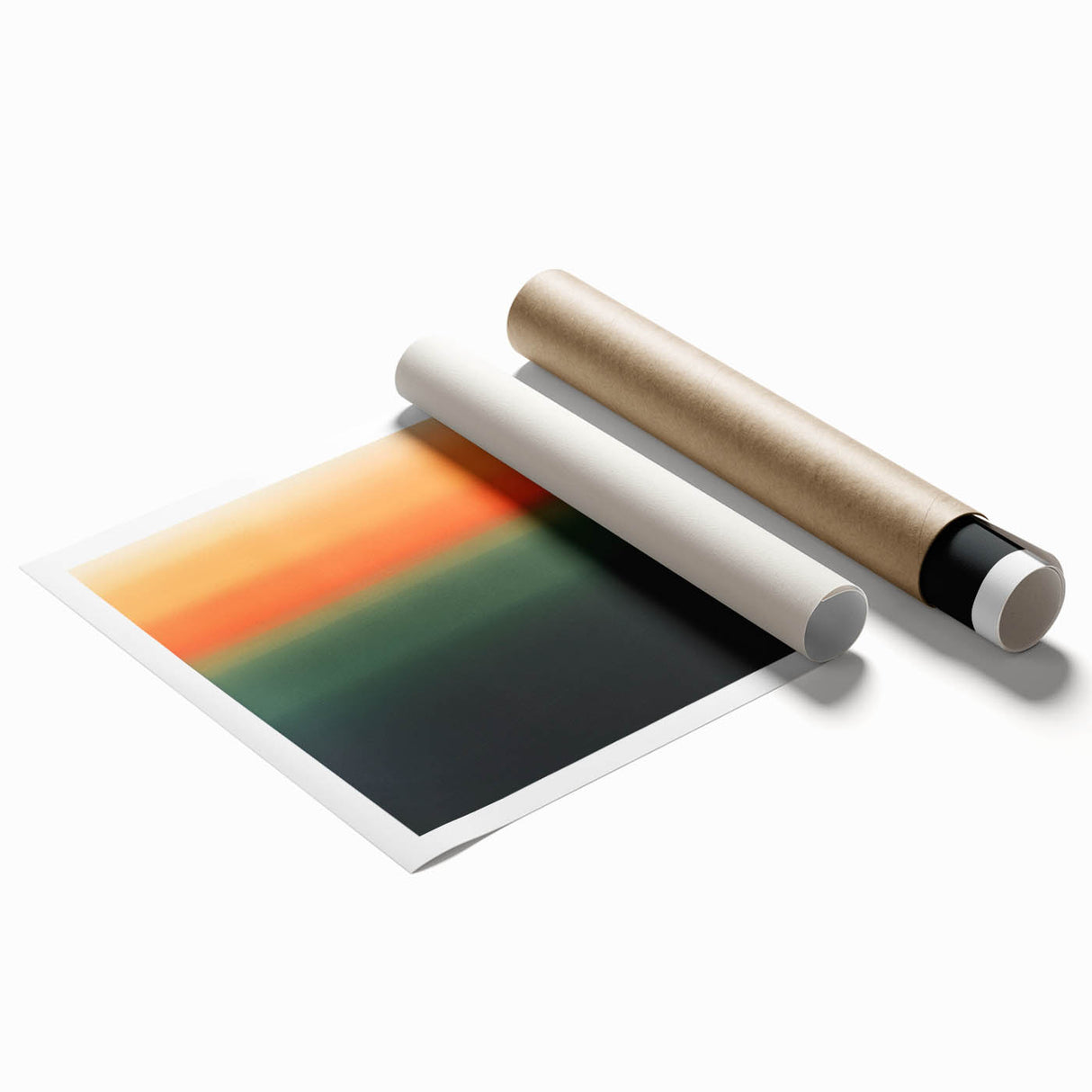 Vibrant Abstract Geometric Wall Art – Modern Sunset Gradient Print