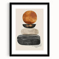 Contemporary Canvas Art – Earthy Stacked Shapes in Warm Tones