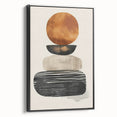Contemporary Canvas Art – Earthy Stacked Shapes in Warm Tones