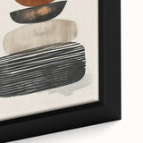 Contemporary Canvas Art – Earthy Stacked Shapes in Warm Tones