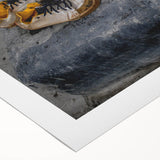 Metropolitan Photography Art – Urban Shoes on Yellow Curb Print
