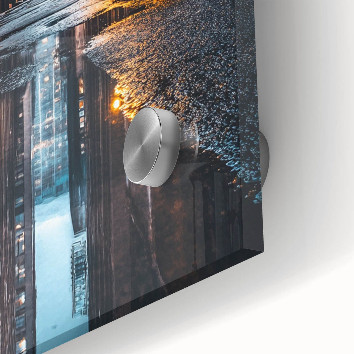 Urban Architectural Wall Art – City Alley Reflection Canvas Print