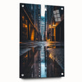 Urban Architectural Wall Art – City Alley Reflection Canvas Print
