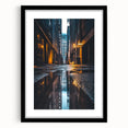 Urban Architectural Wall Art – City Alley Reflection Canvas Print