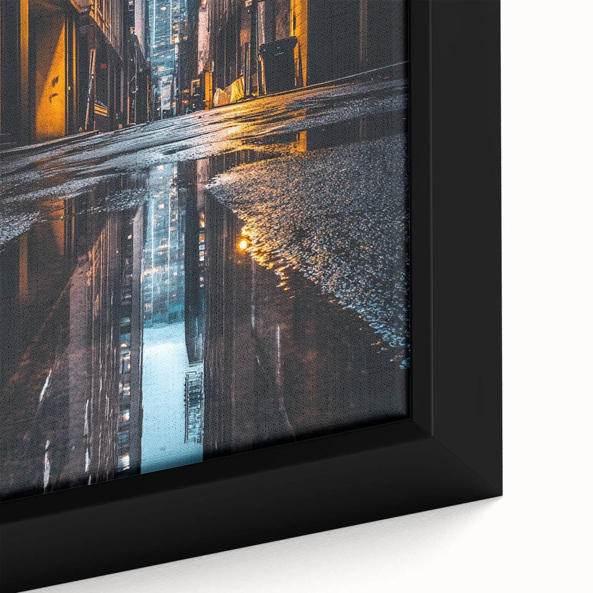Urban Architectural Wall Art – City Alley Reflection Canvas Print