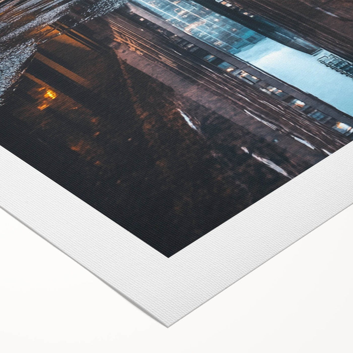 Urban Architectural Wall Art – City Alley Reflection Canvas Print