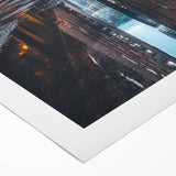 Urban Architectural Wall Art – City Alley Reflection Canvas Print