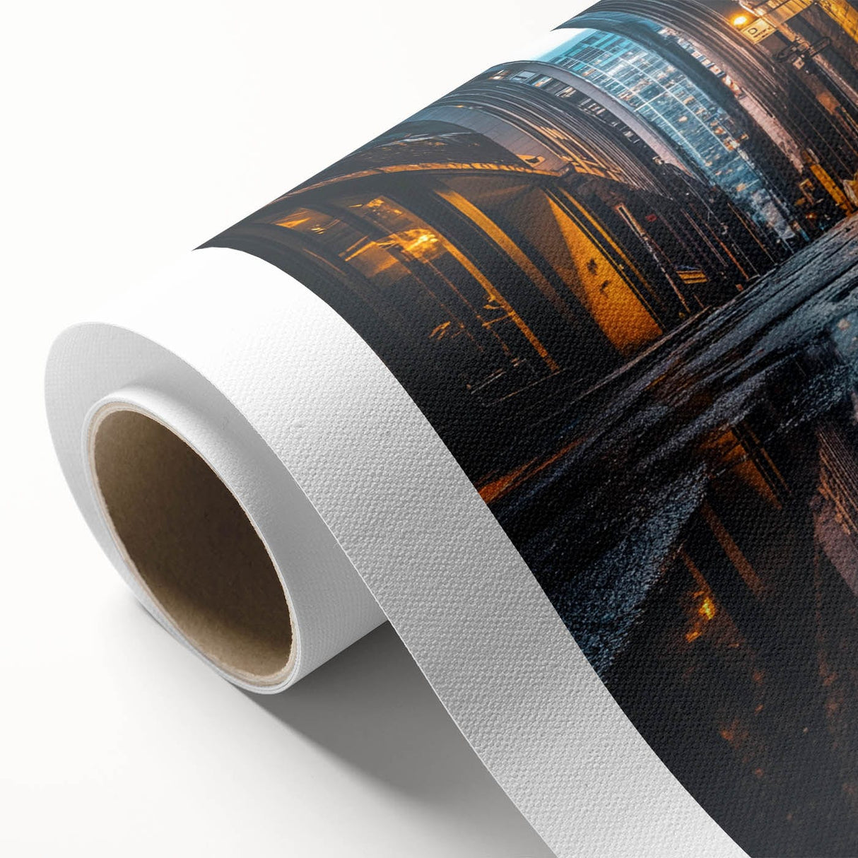 Urban Architectural Wall Art – City Alley Reflection Canvas Print