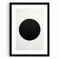 Minimalist Wall Decor – Black Circle on White Modern Abstract Canvas