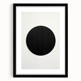 Minimalist Wall Decor – Black Circle on White Modern Abstract Canvas