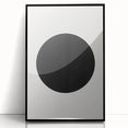 Minimalist Wall Decor – Black Circle on White Modern Abstract Canvas
