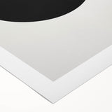 Minimalist Wall Decor – Black Circle on White Modern Abstract Canvas