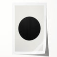 Minimalist Wall Decor – Black Circle on White Modern Abstract Canvas