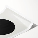 Minimalist Wall Decor – Black Circle on White Modern Abstract Canvas