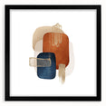 Abstract Geometric Framed Art – Minimalist Wall Art in Earth Tones