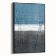 Moody Modern Wall Art – Deep Blue & Gray Abstract Landscape