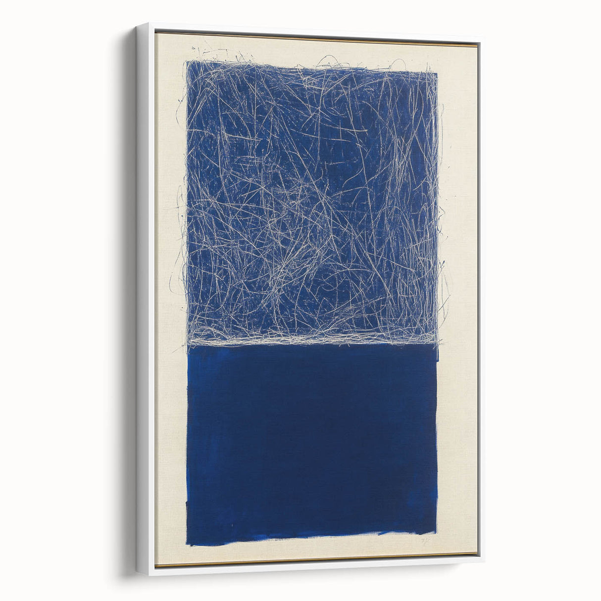 Minimalist Abstract Geometric Wall Art – Royal Blue Modern Print