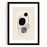 Abstract Wall Art – Modern Black and Gray Linework Minimalist Print