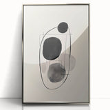 Abstract Wall Art – Modern Black and Gray Linework Minimalist Print
