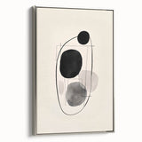 Abstract Wall Art – Modern Black and Gray Linework Minimalist Print