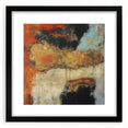 Abstract Wall Art – Fiery Earth Textures with Gold and Sky Blue Accents