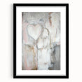 Modern Abstract Art – Soft Heart Design in Blush, Gray & White Tones
