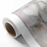 Modern Abstract Art – Soft Heart Design in Blush, Gray & White Tones