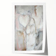 Modern Abstract Art – Soft Heart Design in Blush, Gray & White Tones