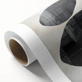 Contemporary Canvas Art – Textured Black Forms on Misty White