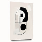 Neutral Abstract Prints – Black Brush and Linework Geometric Art