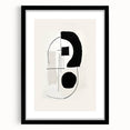 Neutral Abstract Prints – Black Brush and Linework Geometric Art