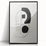 Neutral Abstract Prints – Black Brush and Linework Geometric Art