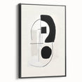 Neutral Abstract Prints – Black Brush and Linework Geometric Art