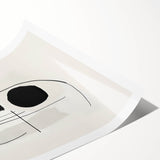 Neutral Abstract Prints – Black Brush and Linework Geometric Art