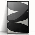 Modern Abstract Art – Bold Black Organic Shapes on White Canvas