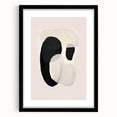 Neutral Abstract Prints – Layered Organic Shapes in Beige and Black