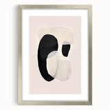 Neutral Abstract Prints – Layered Organic Shapes in Beige and Black